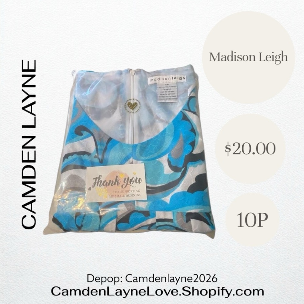 Madison Leigh Blue Swirl Mini Dress - Picture 7 of 7